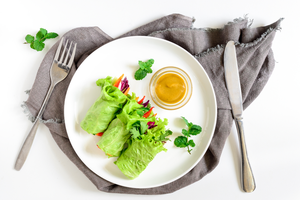 lettuce wraps with vegetables